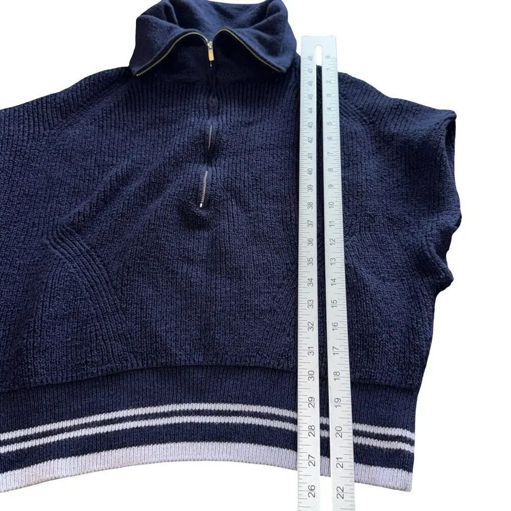 Maeve Navy Blue Sweater Vest Turtleneck Size XL Nautical Preppy‎ Classic